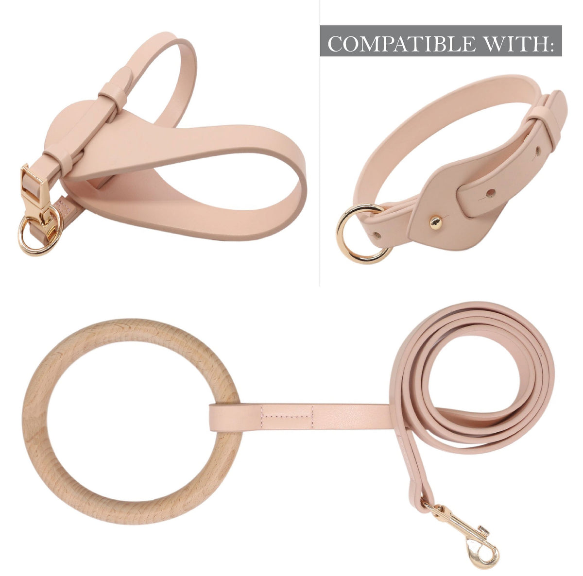 Pet Life Ever-Craft Boutique Series Adjustable Designer Leather Dog Harness