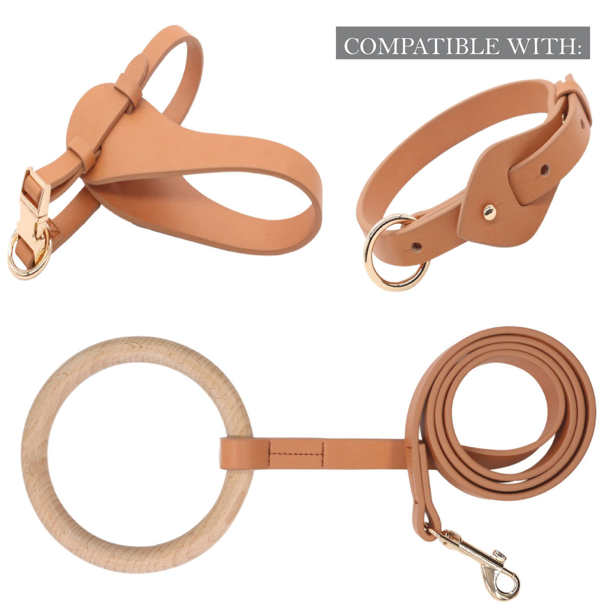 Pet Life Ever-Craft Boutique Series Adjustable Designer Leather Dog Harness