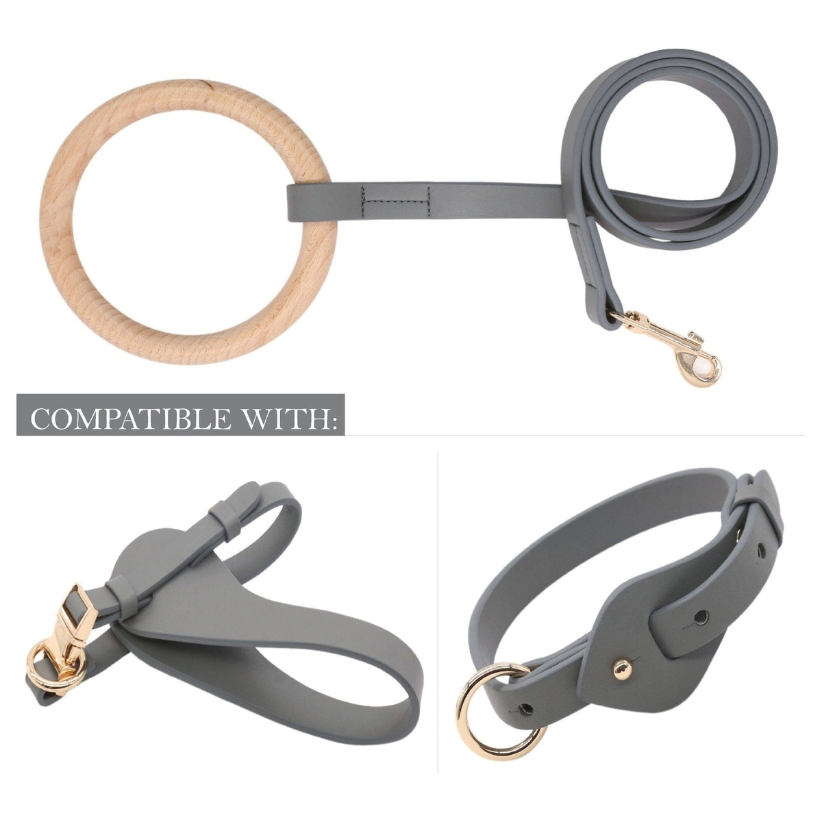 Pet Life Ever-Craft Boutique Series Beechwood and Leather Designer Dog Leash