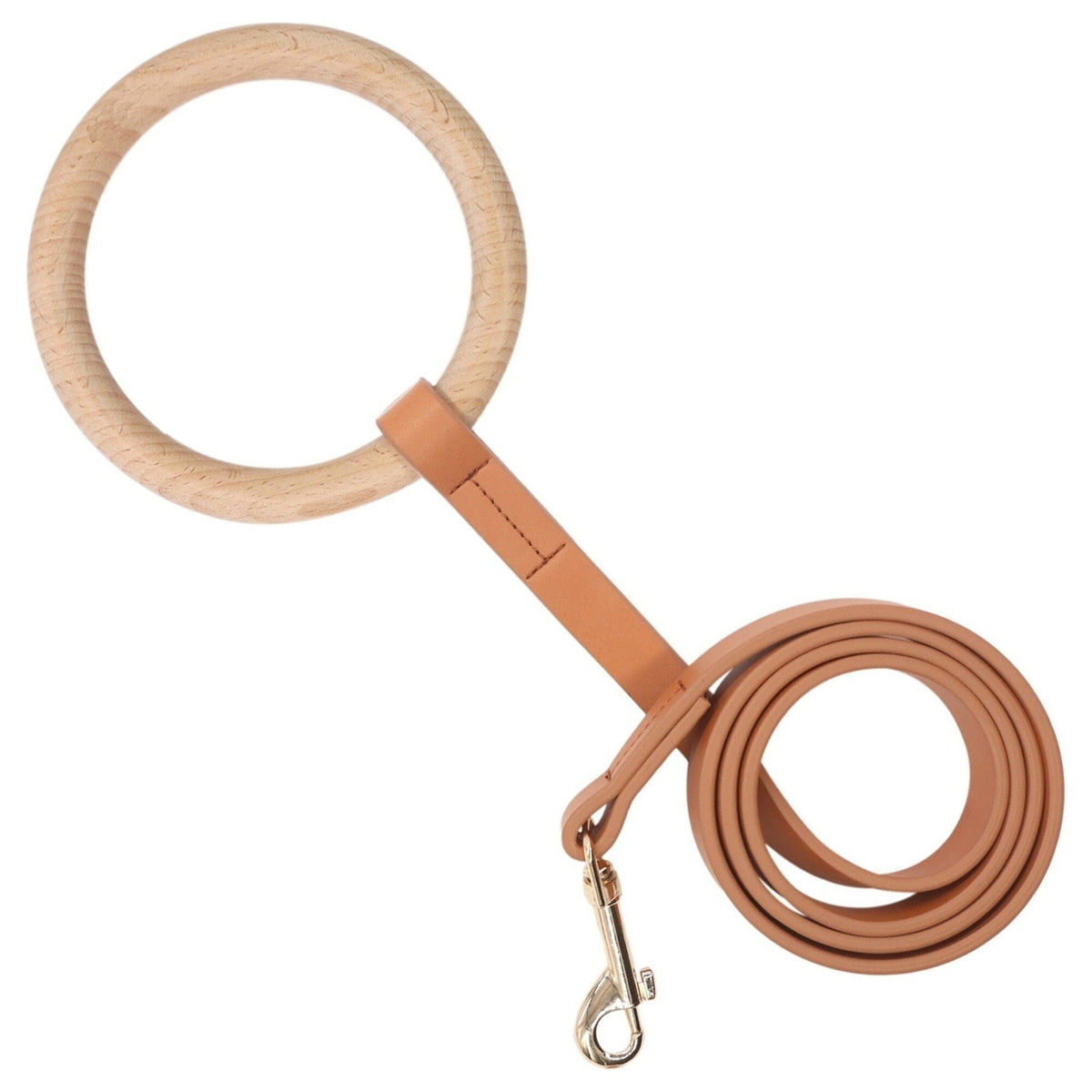 Pet Life Ever-Craft Boutique Series Beechwood and Leather Designer Dog Leash