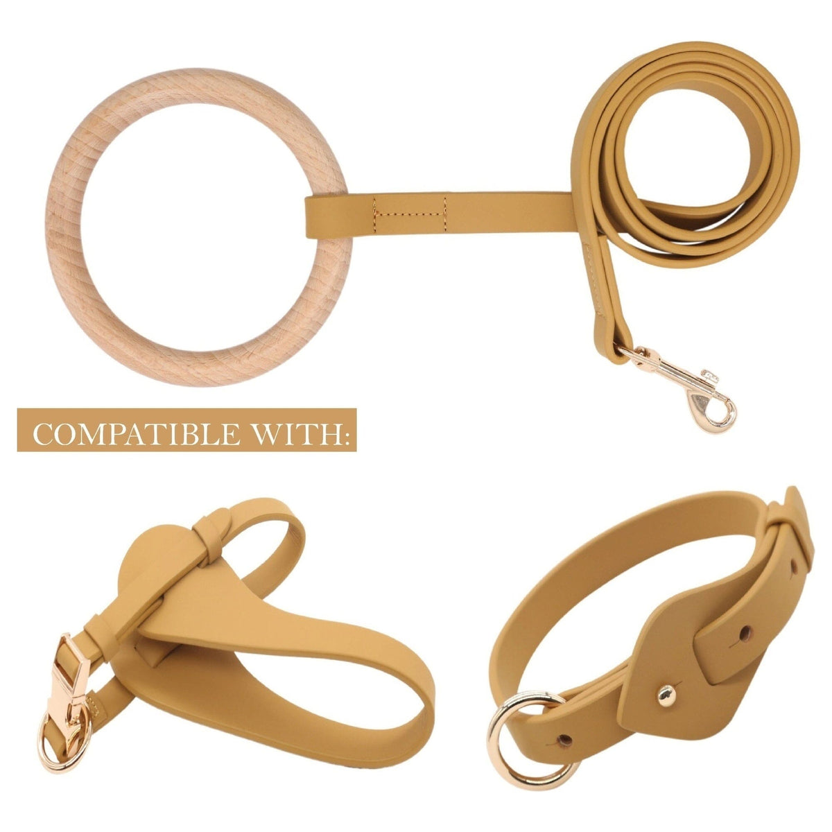 Pet Life Ever-Craft Boutique Series Beechwood and Leather Designer Dog Leash