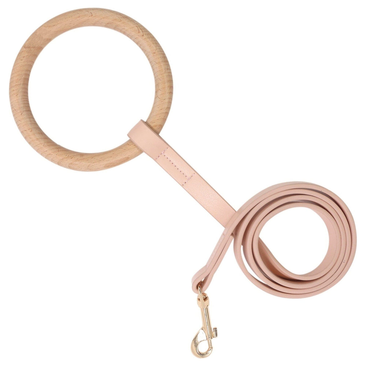 Pet Life Ever-Craft Boutique Series Beechwood and Leather Designer Dog Leash