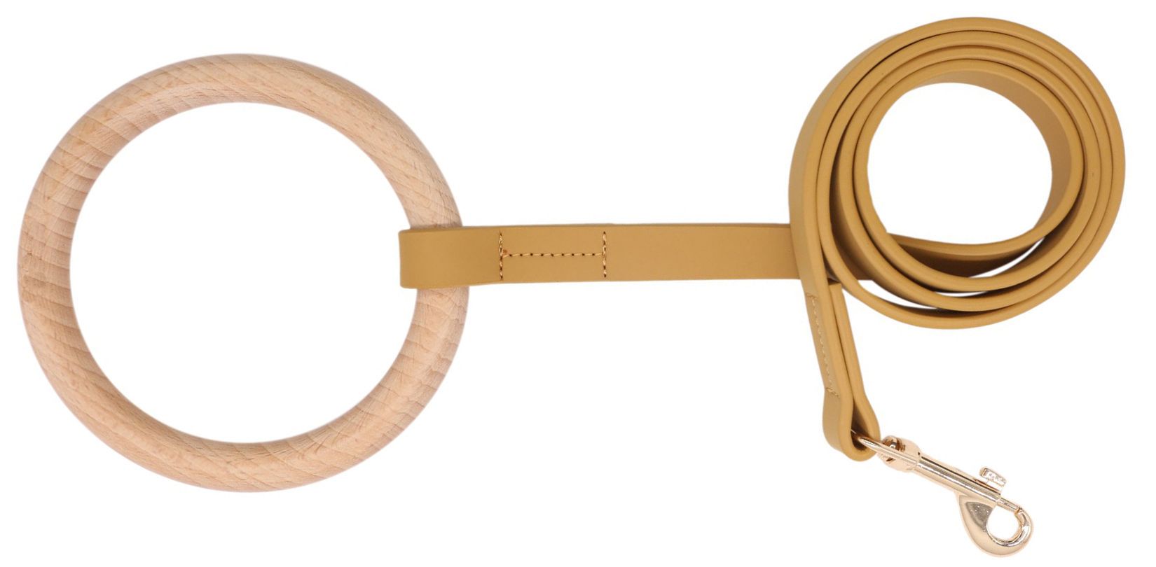 Pet Life Ever-Craft Boutique Series Beechwood and Leather Designer Dog Leash