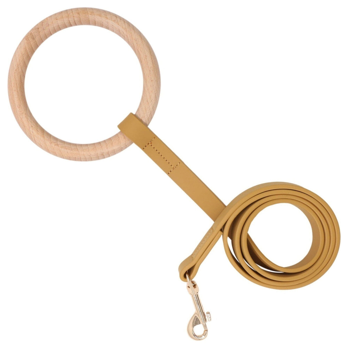 Pet Life Ever-Craft Boutique Series Beechwood and Leather Designer Dog Leash