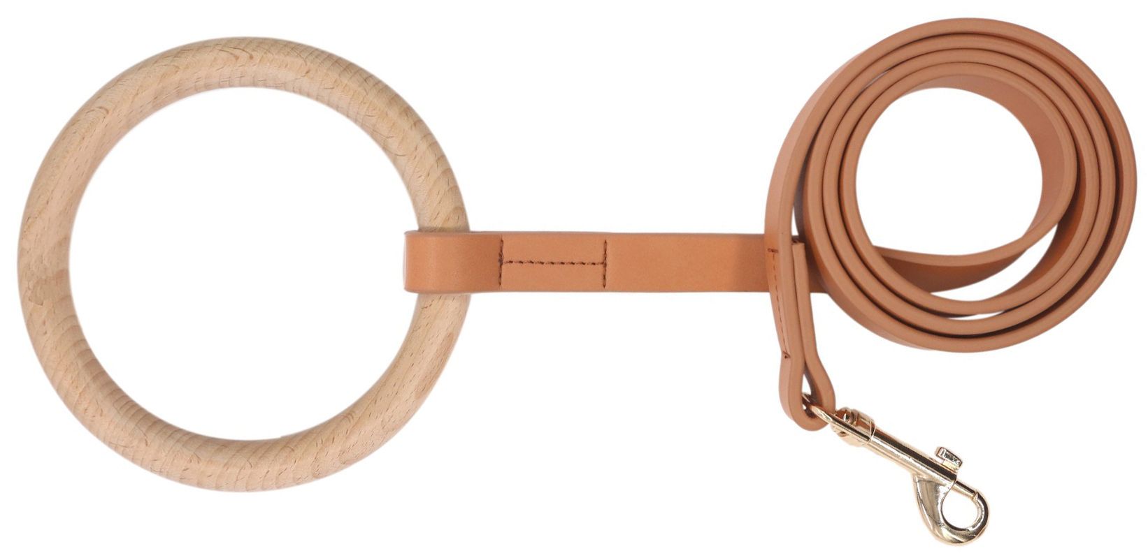 Pet Life Ever-Craft Boutique Series Beechwood and Leather Designer Dog Leash