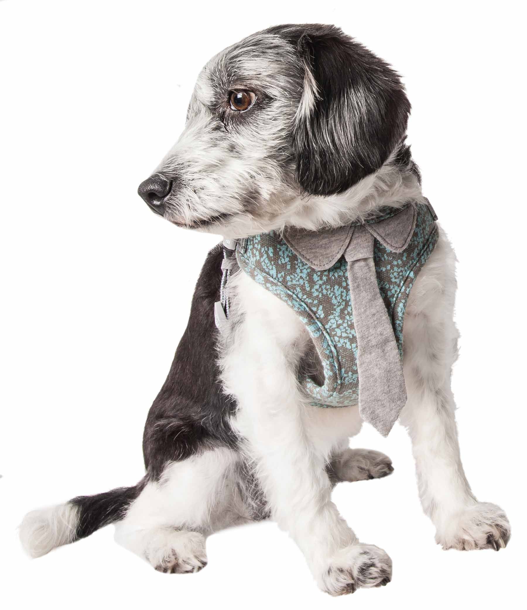 Pet Life ®  Fidomite Mesh Reversed and Adjustable Fashion Dog Harness W/ Designer Neck Tie