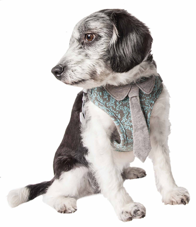 Pet Life Fidomite Mesh Reversed and Adjustable Fashion Dog Harness W/ Designer Neck Tie