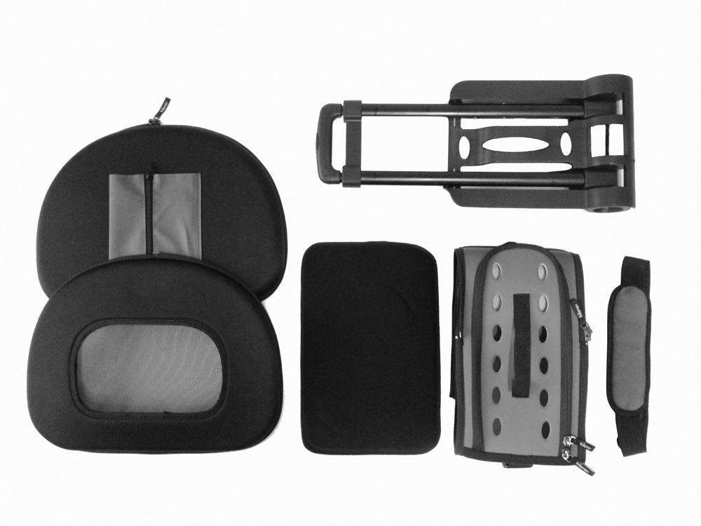 Pet Life Final Destination Airline Approved 2-in-1 Tough-Shell Wheeled Collapsible Travel Fashion Pet Dog Carrier Crate