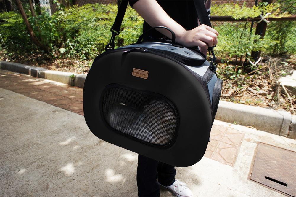 Pet Life Final Destination Airline Approved 2-in-1 Tough-Shell Wheeled Collapsible Travel Fashion Pet Dog Carrier Crate