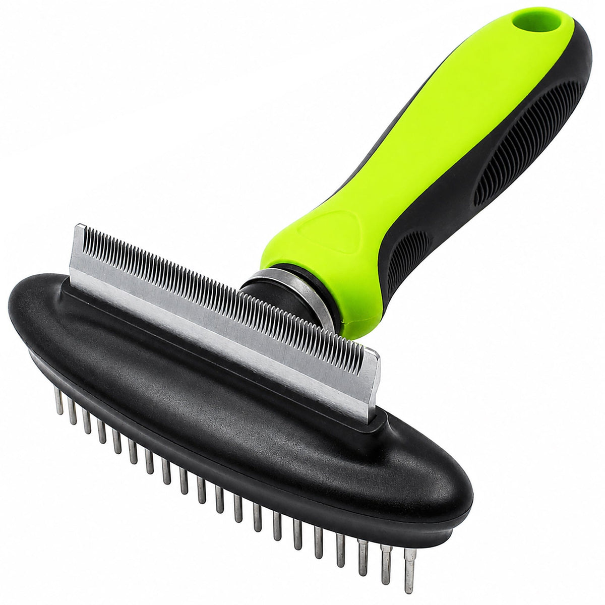 Pet Life Flex Series 2-in-1 Dual-Sided Grooming Undercoat Pet Rake and Deshedder | HT Animal Supply