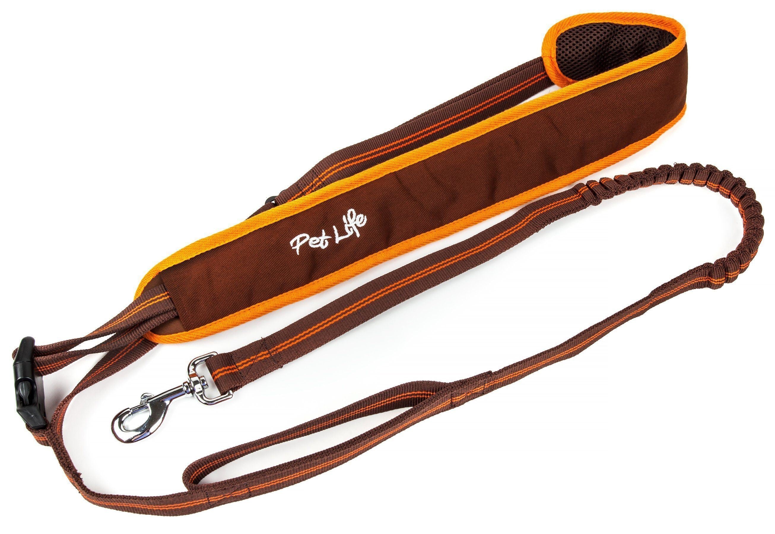 Pet Life ®  Free-Fetcher Hands Free Over-The-Shoulder Shock Absorbent Dog Leash