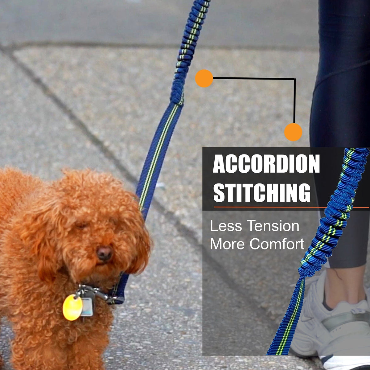 Pet Life Free-Fetcher Hands Free Over-The-Shoulder Shock Absorbent Dog Leash | HT Animal Supply