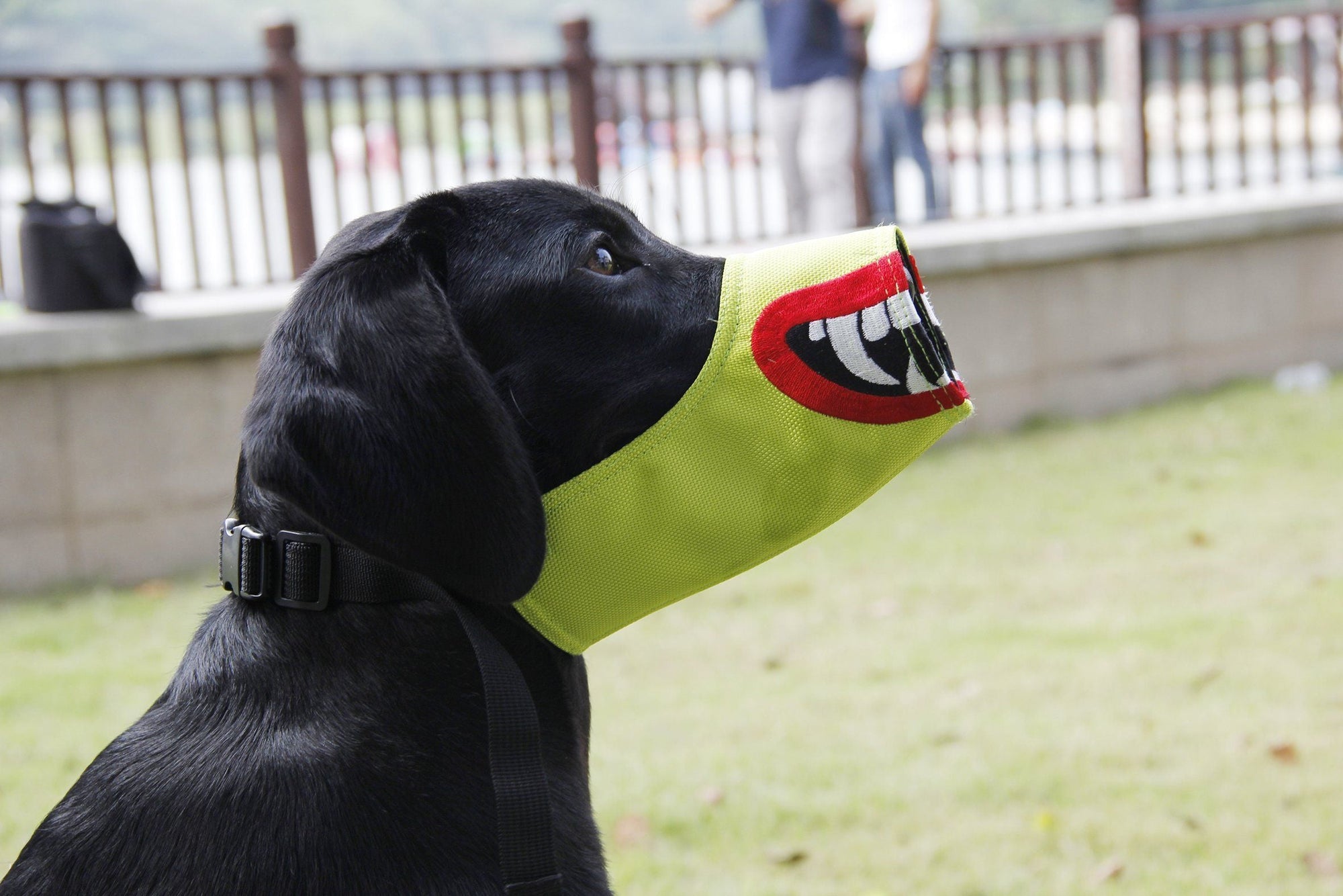 Pet Life Funimation Animated Nylon Mesh Protective Travel Anti-Bark Dog Muzzle