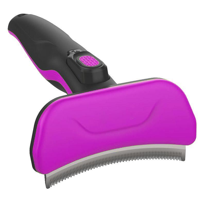 Pet Life Fur-Guard Easy Self-Cleaning Grooming Deshedder Pet Comb