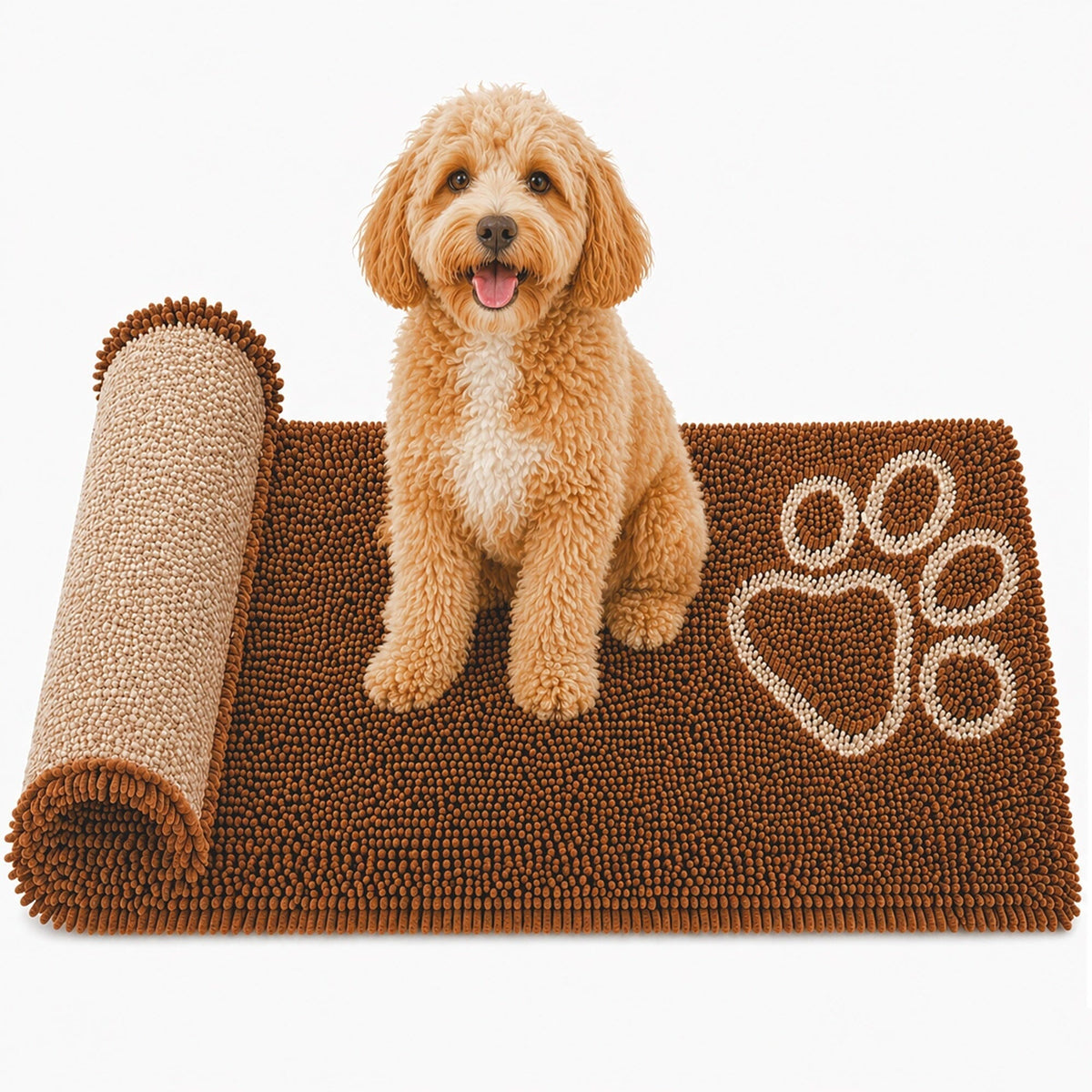 Pet Life Fuzzy Quick-Drying Anti-Skid and Machine Washable Dog Mat