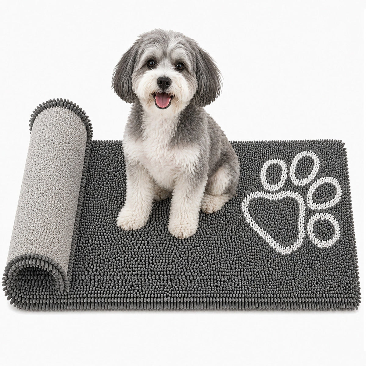 Pet Life Fuzzy Quick-Drying Anti-Skid and Machine Washable Dog Mat