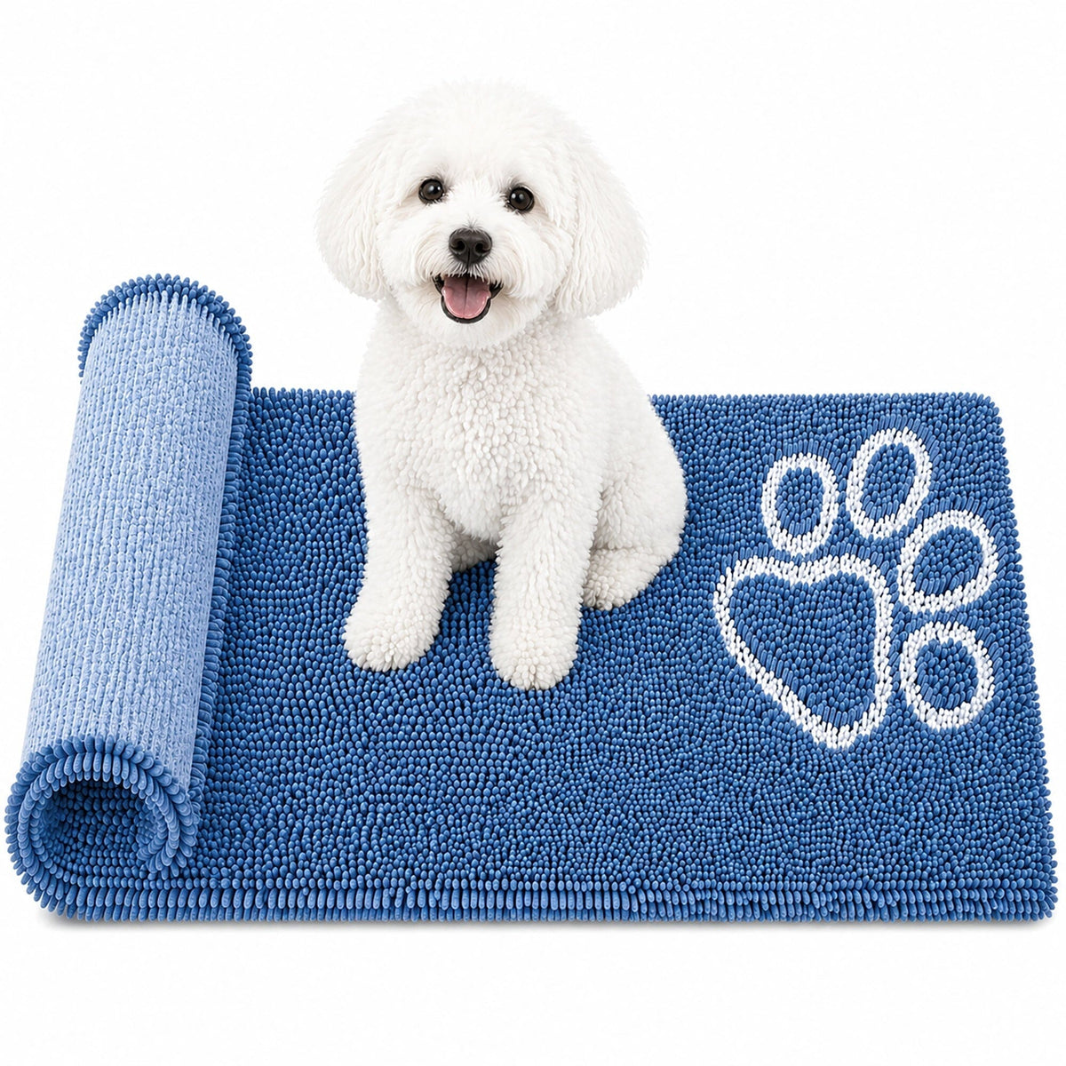 Pet Life Fuzzy Quick-Drying Anti-Skid and Machine Washable Dog Mat
