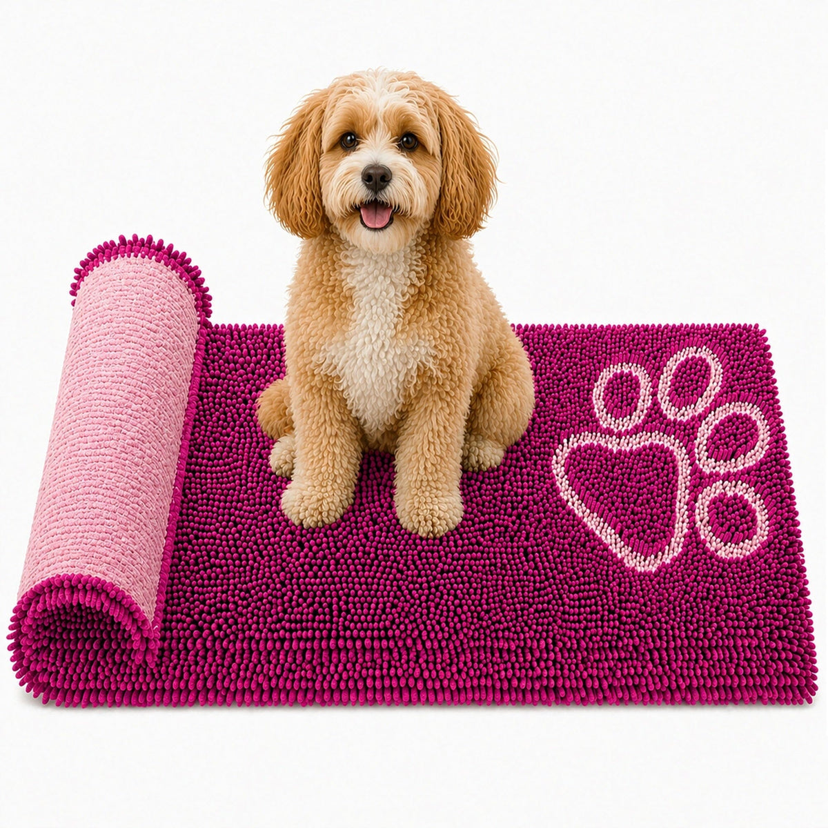 Pet Life Fuzzy Quick-Drying Anti-Skid and Machine Washable Dog Mat