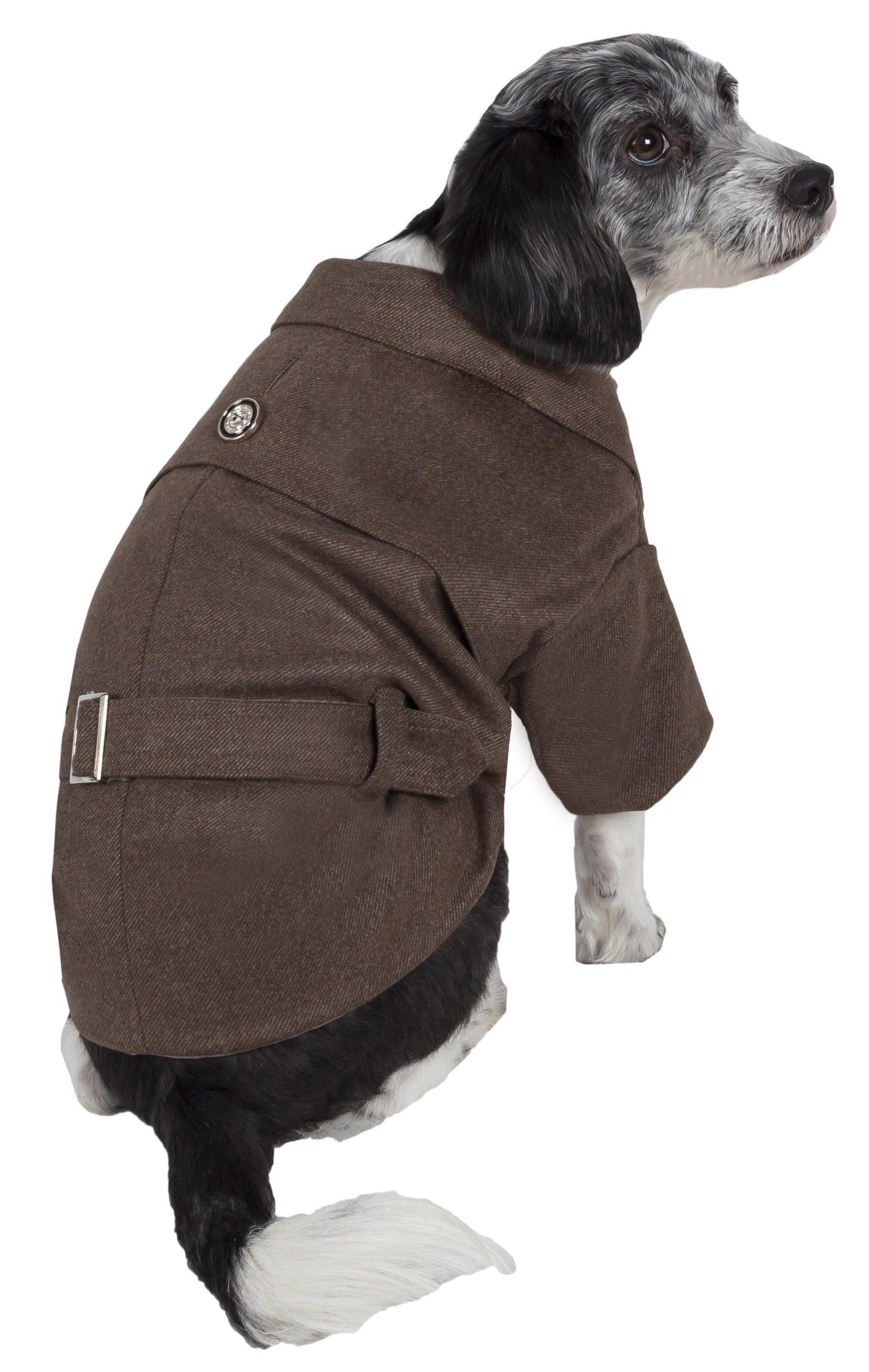 Pet Life ® Galore Back-Buckled Fashion Wool Dog Jacket Coat