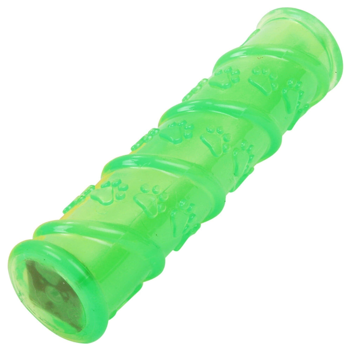 Pet Life Glow-Stick TPR and LED Lighting Squeak and Chew Dog Toy