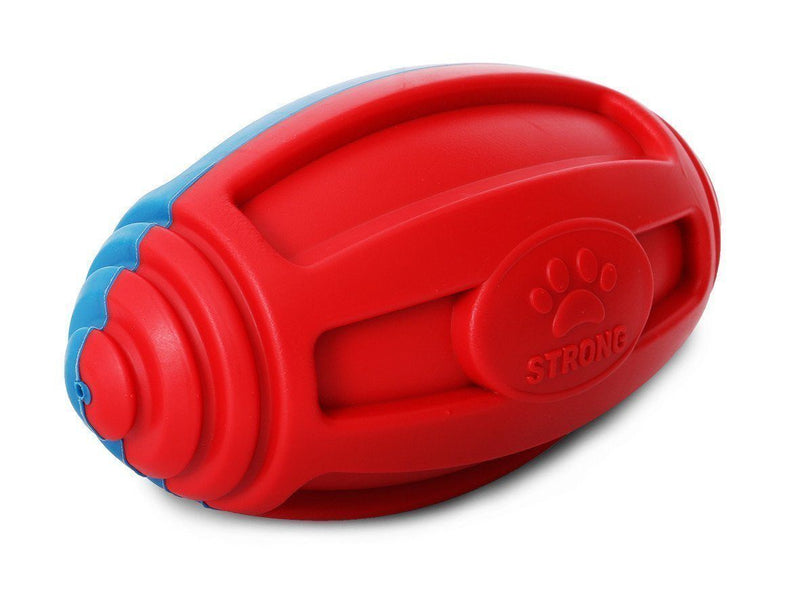 Pet Life Gridiron Football Durable Chew and Fetch TPR Waterproof Floating Dog Toy