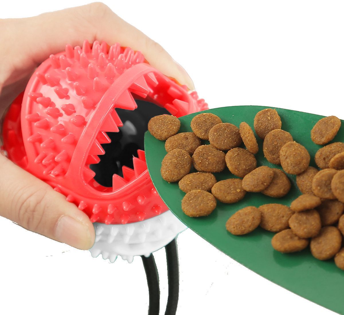 Pet Life Grip N Play Treat Dispensing Ball Shaped Suction Cup Dog Toy