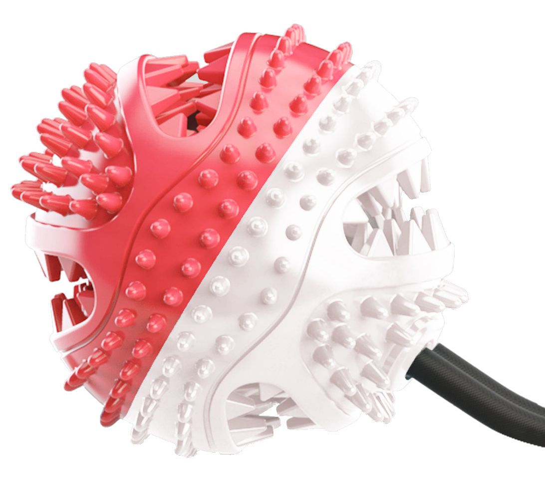 Pet Life ® Grip N Play Treat Dispensing Ball Shaped Suction Cup Dog Toy