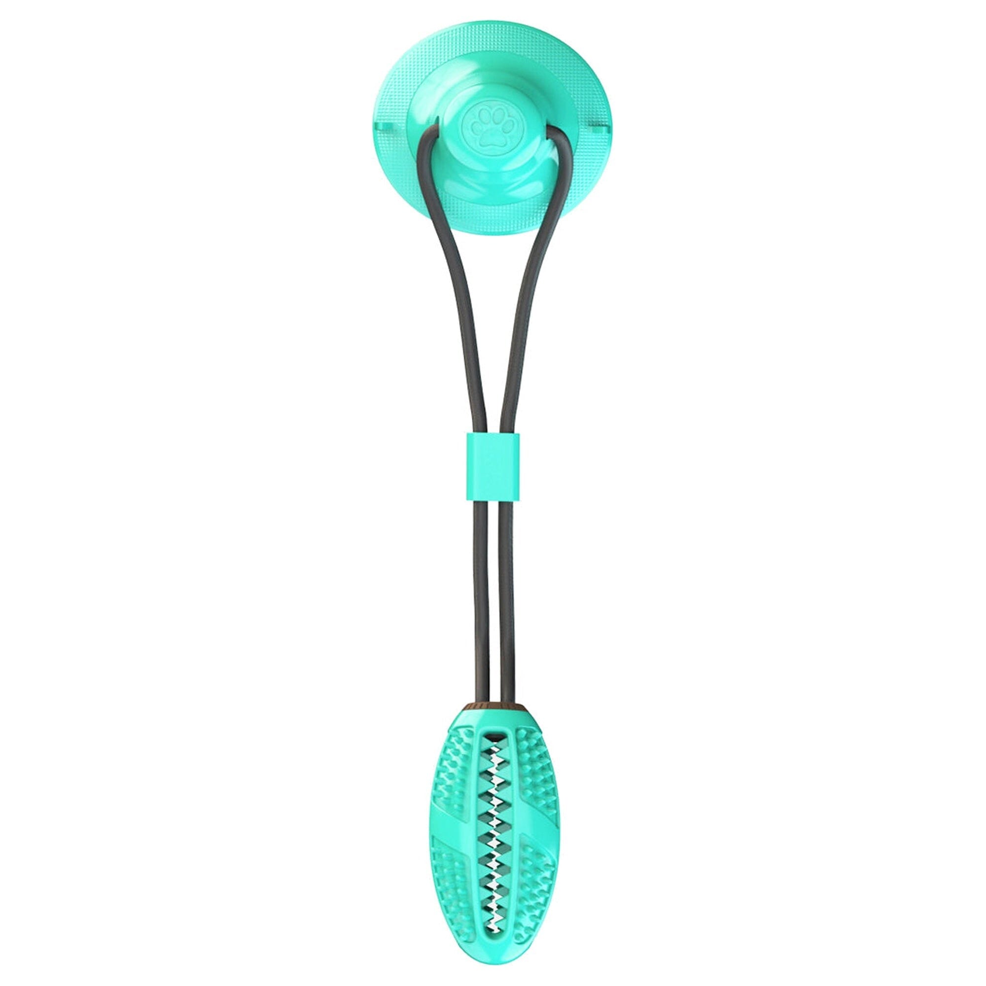 Pet Life Grip N Play Treat Dispensing Football Shaped Suction Cup Dog Toy | HT Animal Supply