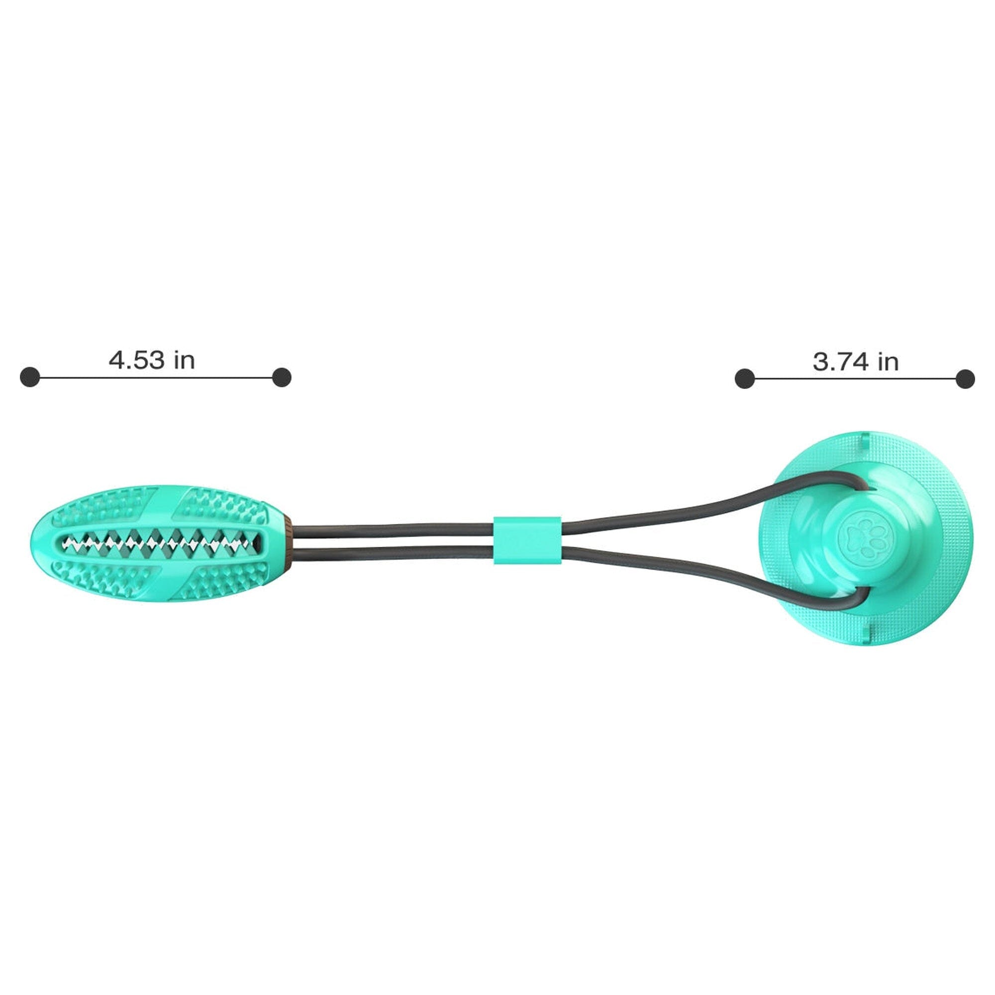 Pet Life Grip N Play Treat Dispensing Football Shaped Suction Cup Dog Toy | HT Animal Supply