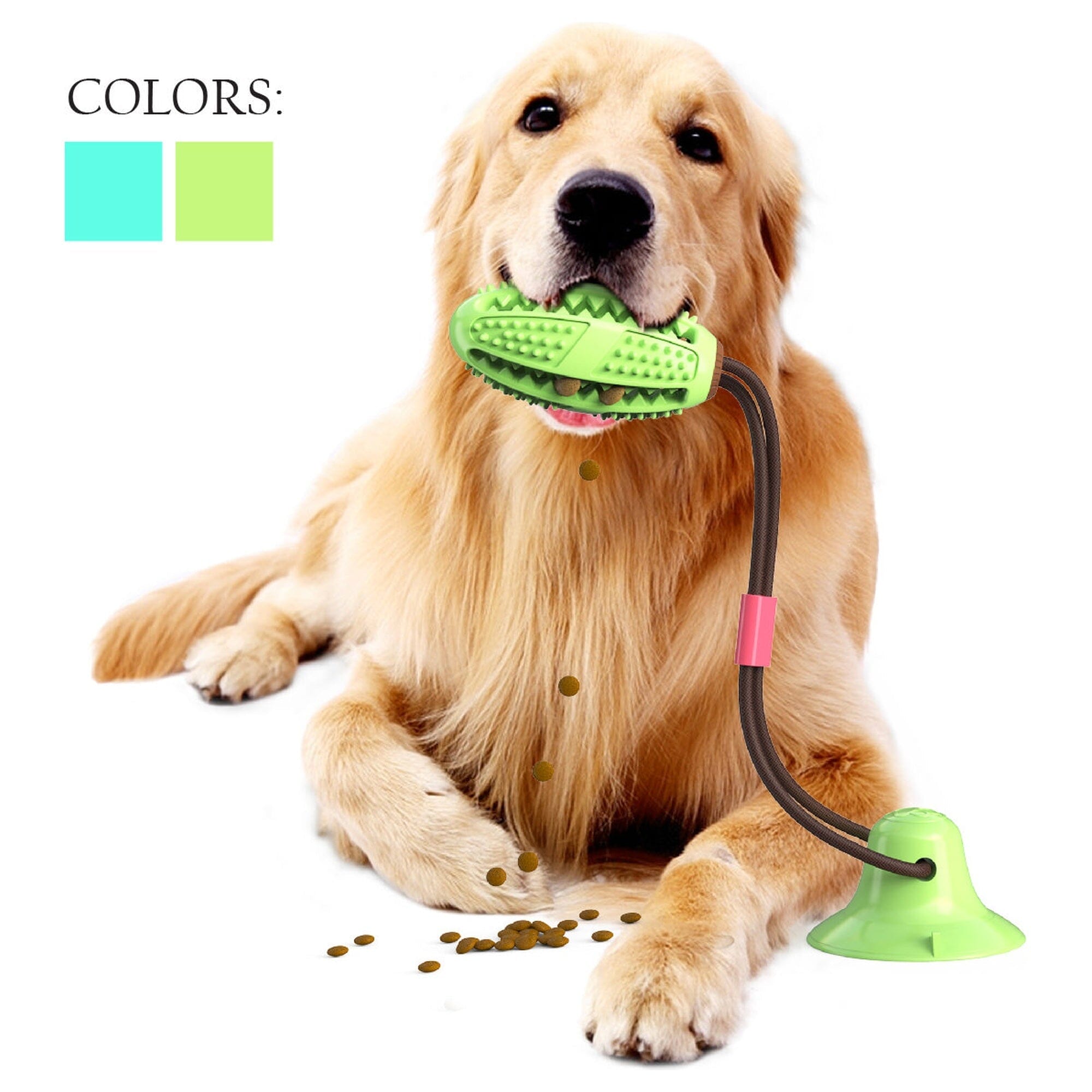 Pet Life Grip N Play Treat Dispensing Football Shaped Suction Cup Dog Toy | HT Animal Supply