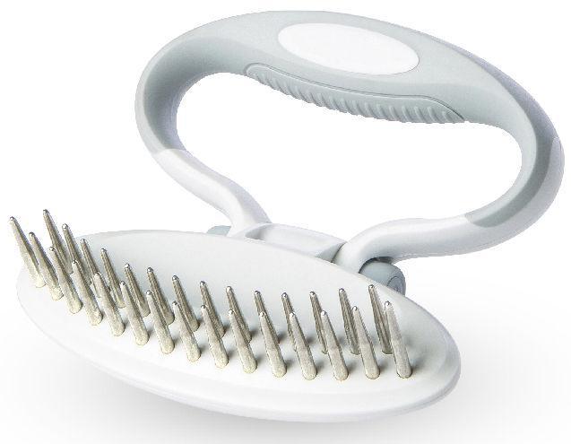 Pet Life Gyrater Swivel Travel Dual-Rowed Grooming Undercoat Pet Rake