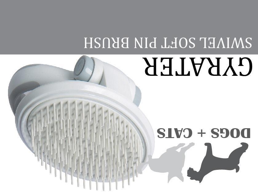 Pet Life Gyrater Swivel Travel Soft Grooming Pet Pin Brush