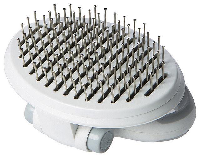 Pet Life Gyrater Travel Self-Cleaning Swivel Grooming Pet Pin Brush