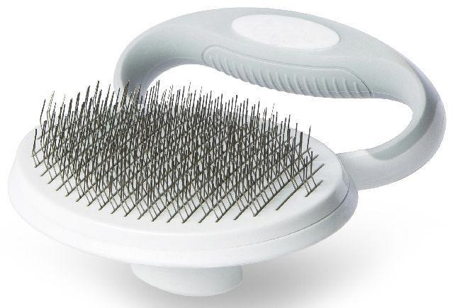 Pet Life Gyrater Travel Self-Cleaning Swivel Grooming Slicker Pet Brush