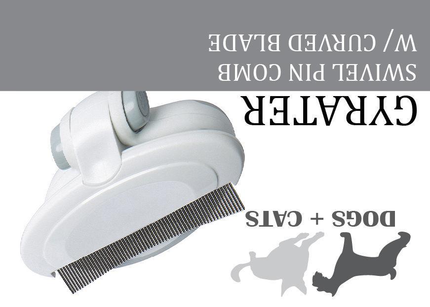 Pet Life Gyrater Travel Swivel Curved Pet Grooming Pin Comb