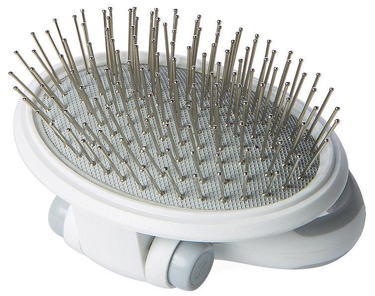 Pet Life Gyrater Travel Swivel Pet Grooming Pin Brush