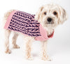 Pet Life Harmonious Dual Color Weaved Heavy Cable Knitted Fashion Designer Dog Sweater