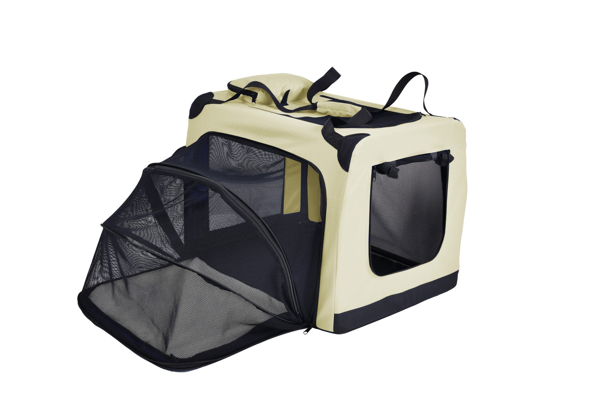 Pet Life Hounda Accordion Metal Framed Soft-Folding Collapsible Dual-Sided Expandable Pet Dog Crate