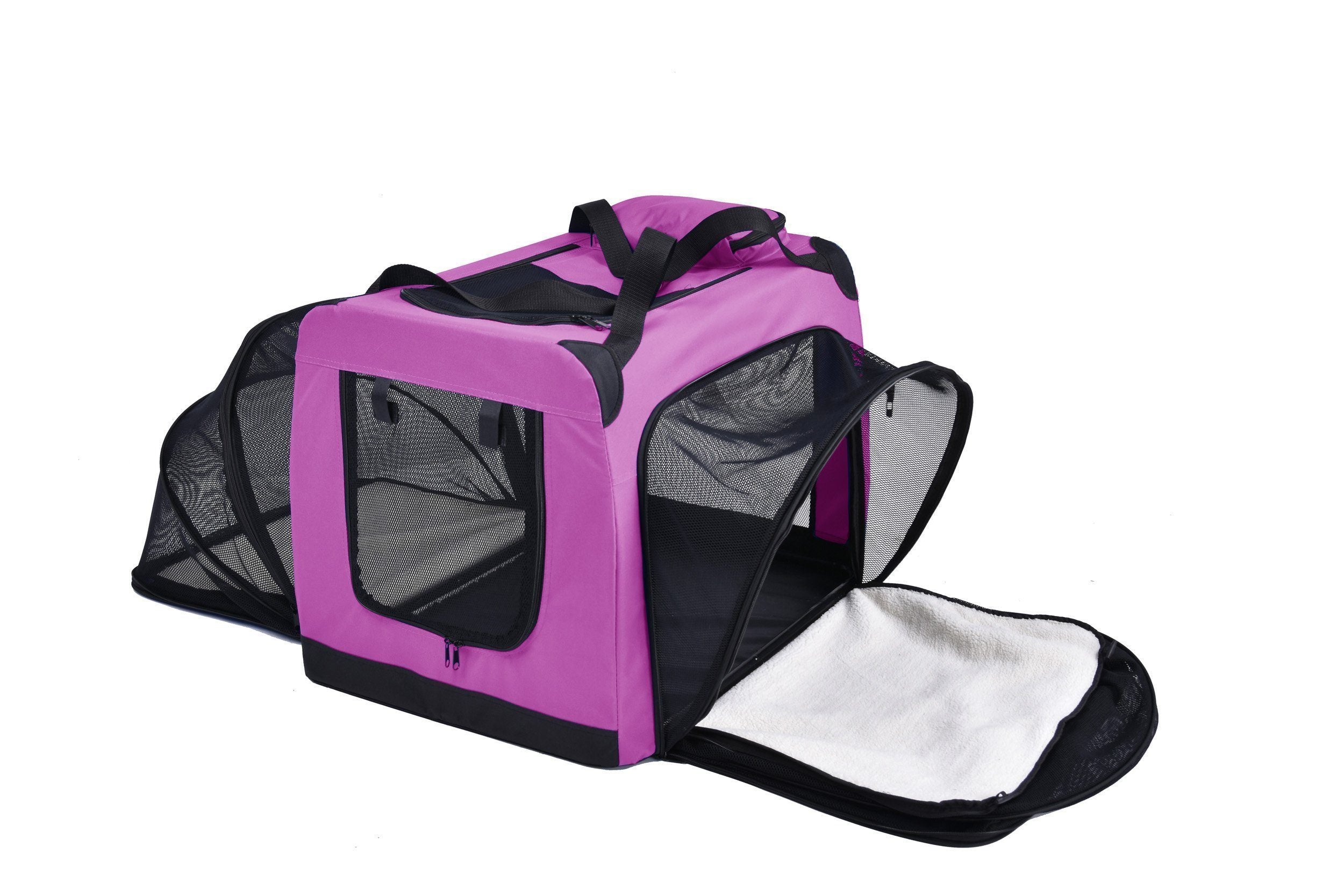 Pet Life Hounda Accordion Metal Framed Soft-Folding Collapsible Dual-Sided Expandable Pet Dog Crate