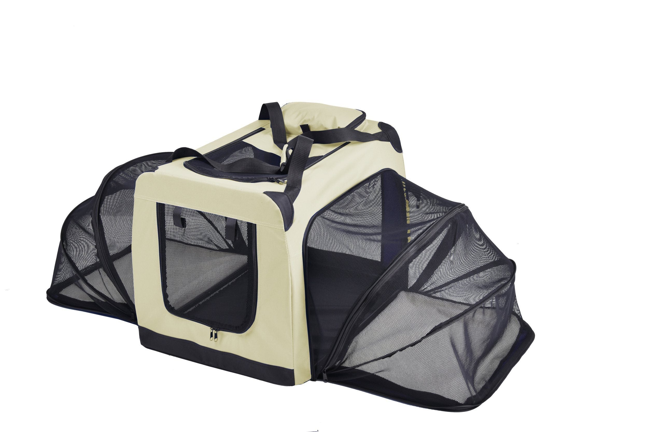 Pet Life Hounda Accordion Metal Framed Soft-Folding Collapsible Dual-Sided Expandable Pet Dog Crate