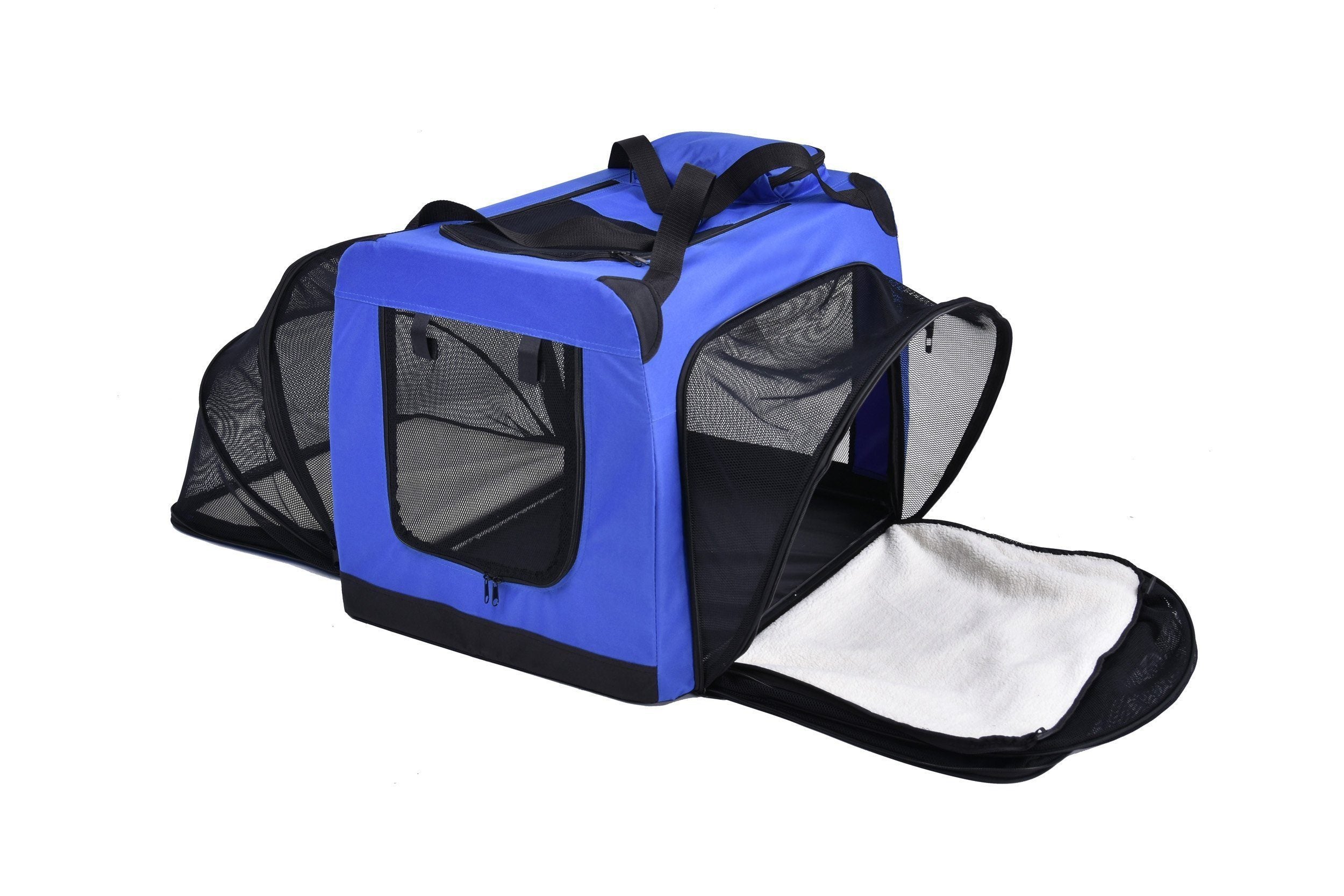 Pet Life Hounda Accordion Metal Framed Soft-Folding Collapsible Dual-Sided Expandable Pet Dog Crate