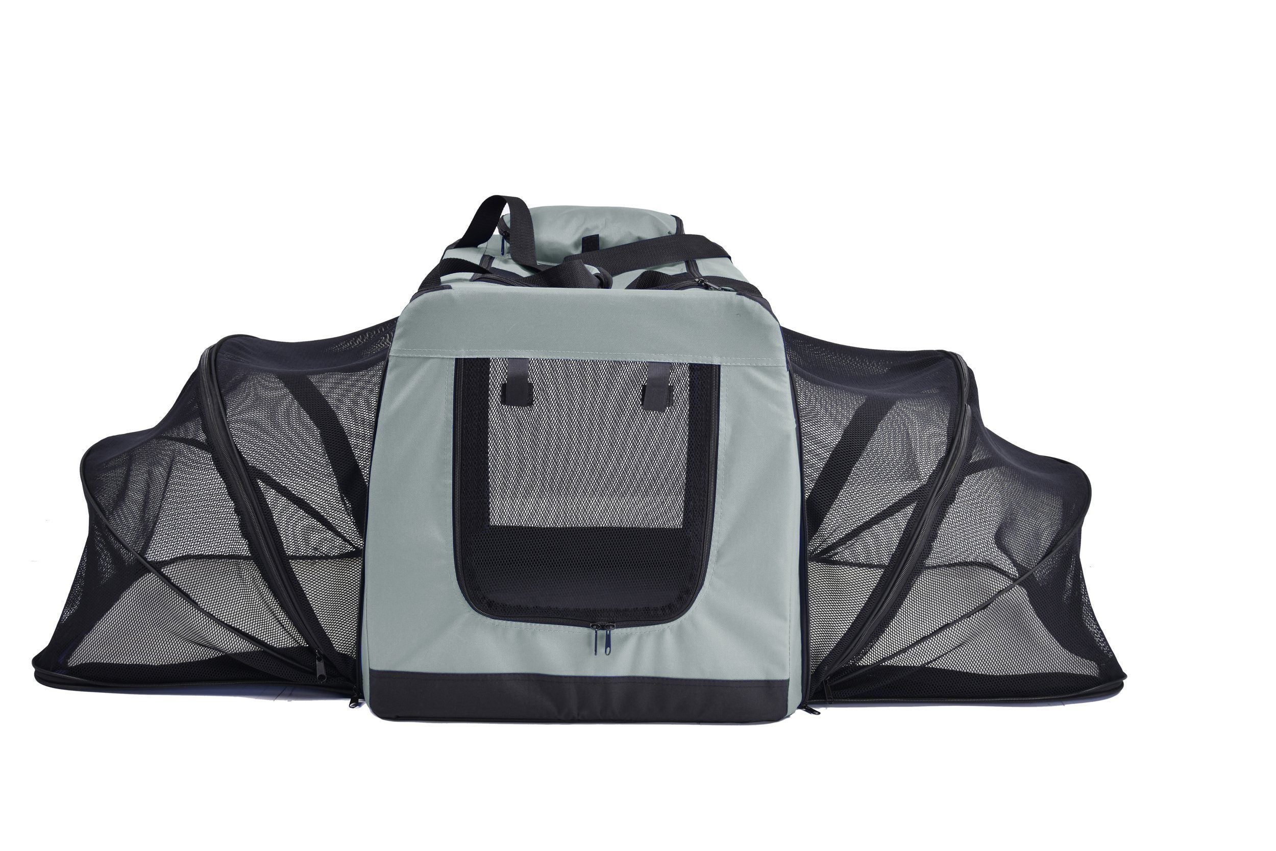 Pet Life Hounda Accordion Metal Framed Soft-Folding Collapsible Dual-Sided Expandable Pet Dog Crate