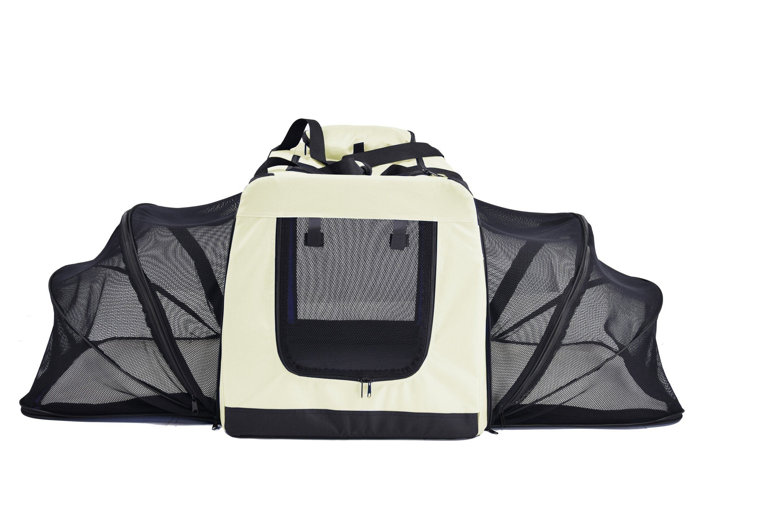 Pet Life Hounda Accordion Metal Framed Soft-Folding Collapsible Dual-Sided Expandable Pet Dog Crate
