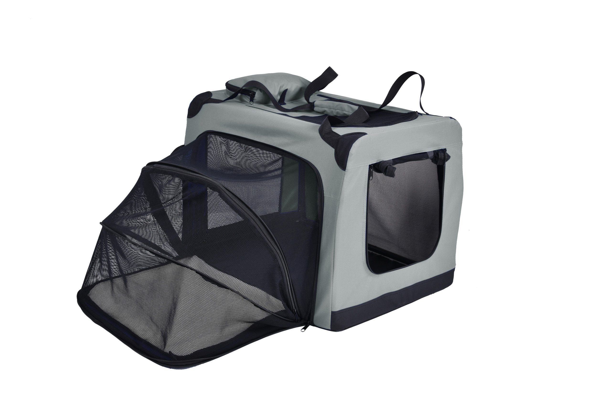 Pet Life Hounda Accordion Metal Framed Soft-Folding Collapsible Dual-Sided Expandable Pet Dog Crate