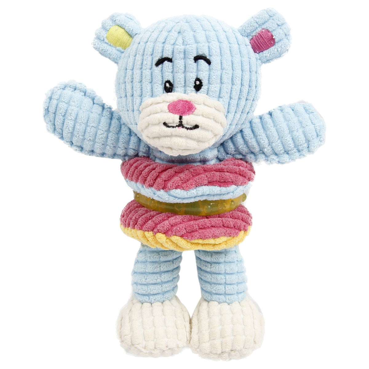 Pet Life Hugga-Bear Plush Squeaking and Rubber Teething Newborn Puppy Dog Toy | HT Animal Supply