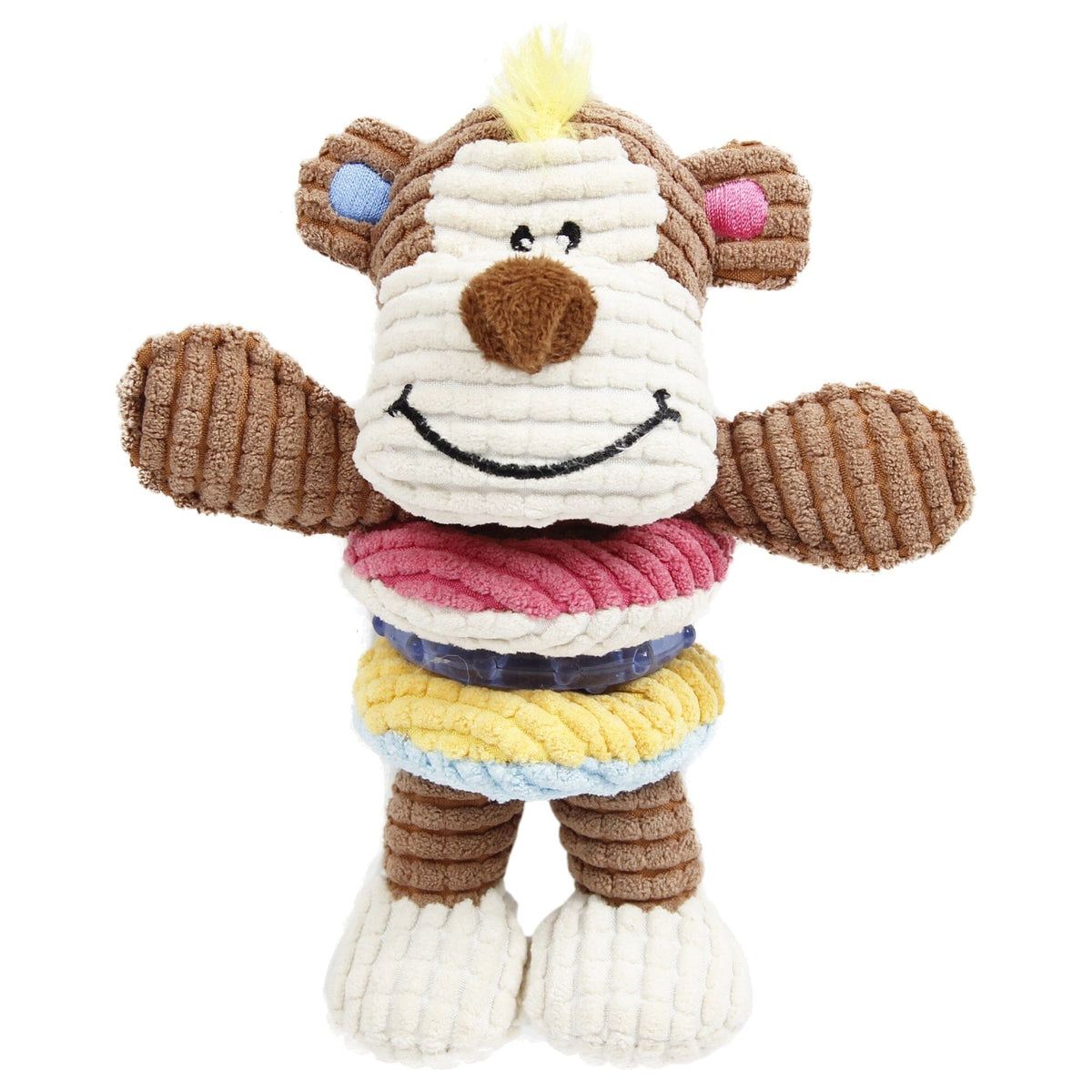 Pet Life Hugga-Bear Plush Squeaking and Rubber Teething Newborn Puppy Dog Toy | HT Animal Supply