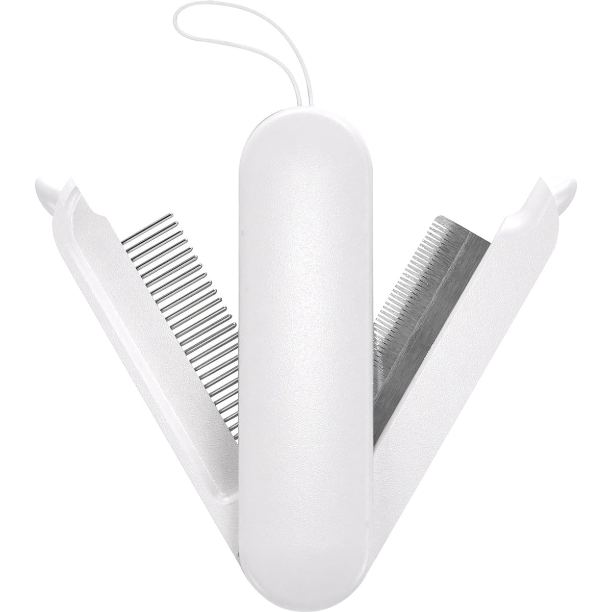Pet Life JOYNE Multi-Functional 2-in-1 Swivel Travel Grooming Comb and Deshedder | HT Animal Supply