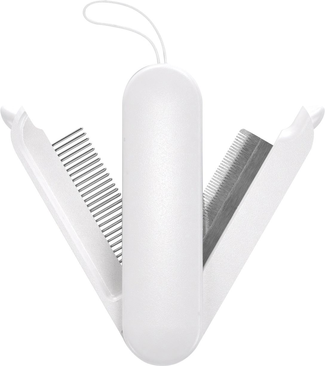 Pet Life JOYNE Multi-Functional 2-in-1 Swivel Travel Grooming Comb and Deshedder