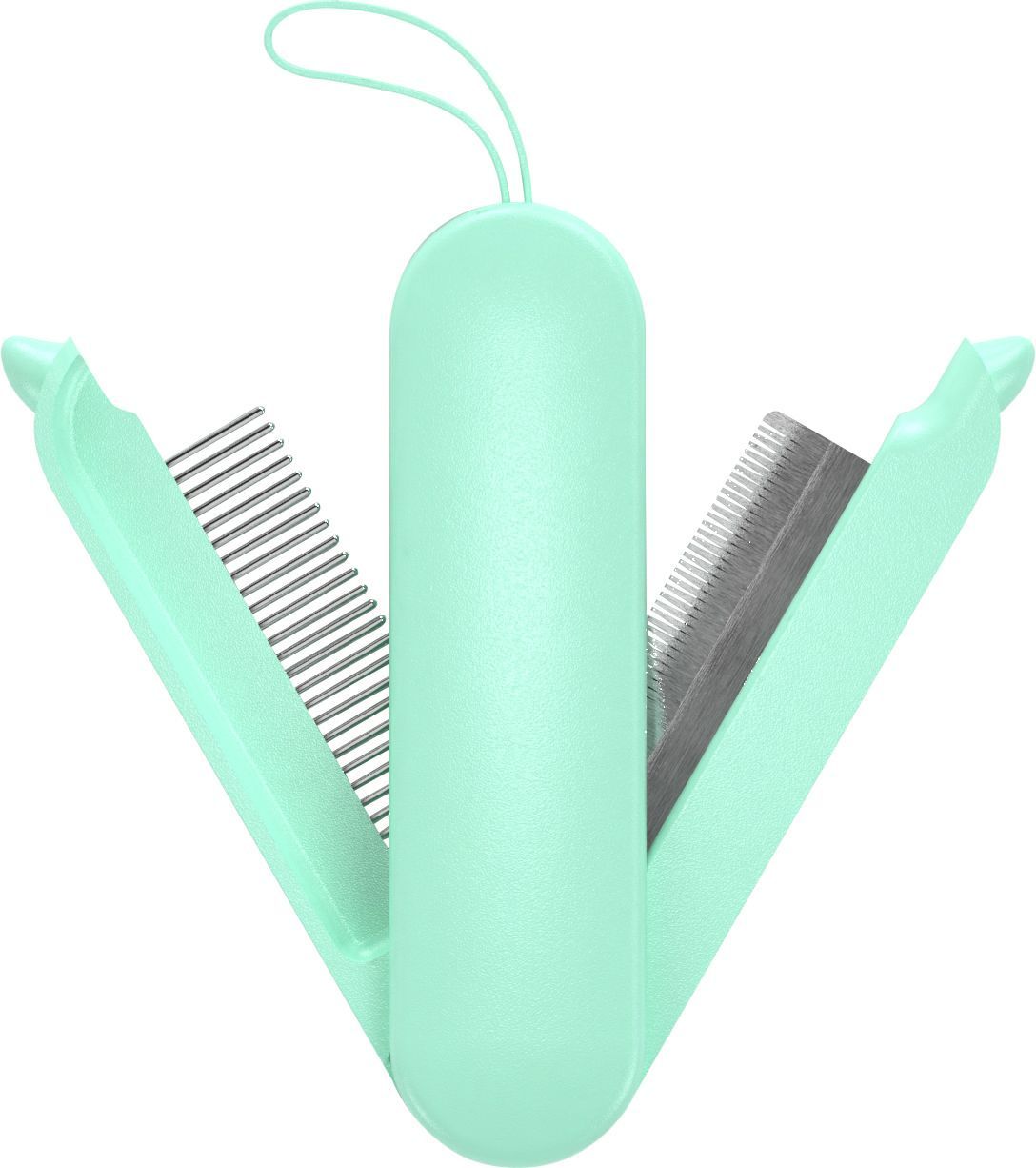 Pet Life JOYNE Multi-Functional 2-in-1 Swivel Travel Grooming Comb and Deshedder