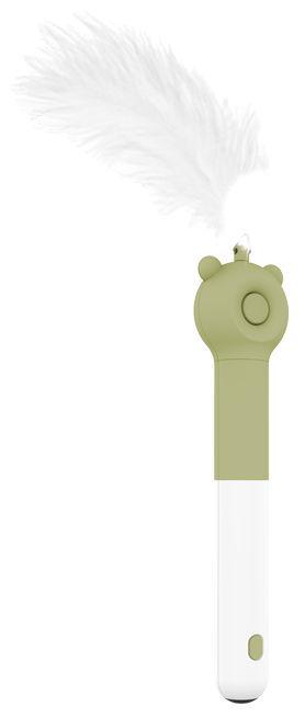 Pet Life KITIQUE" 3-in-1 Retractable and Extendable Feathered and Laser Wand Kitty Cat Teaser
